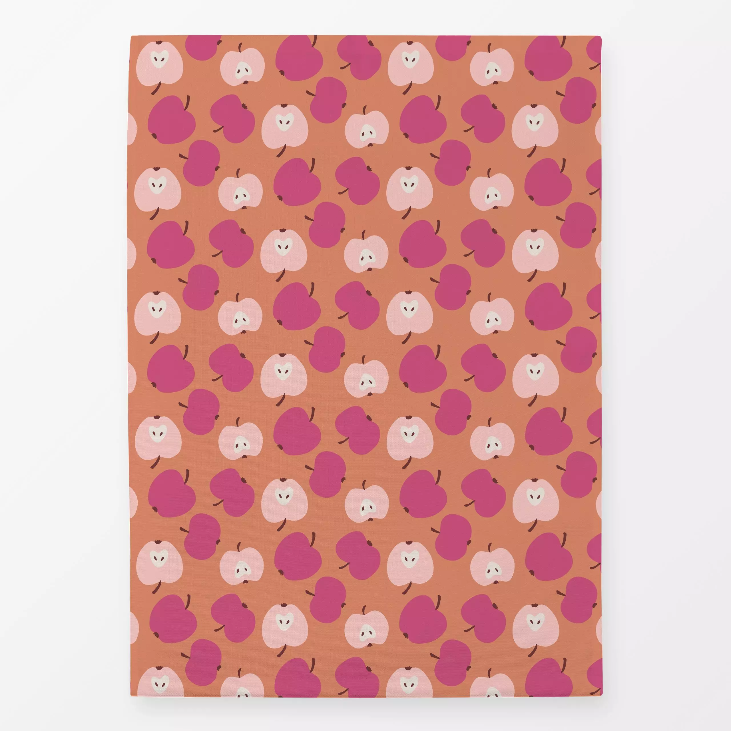 Geschirrtücher Äpfel orange - Herbst, Symbole & Muster, Früchte - von „Andrea Liesert"; Frucht, Obst, Muster, Retro, Garten,...