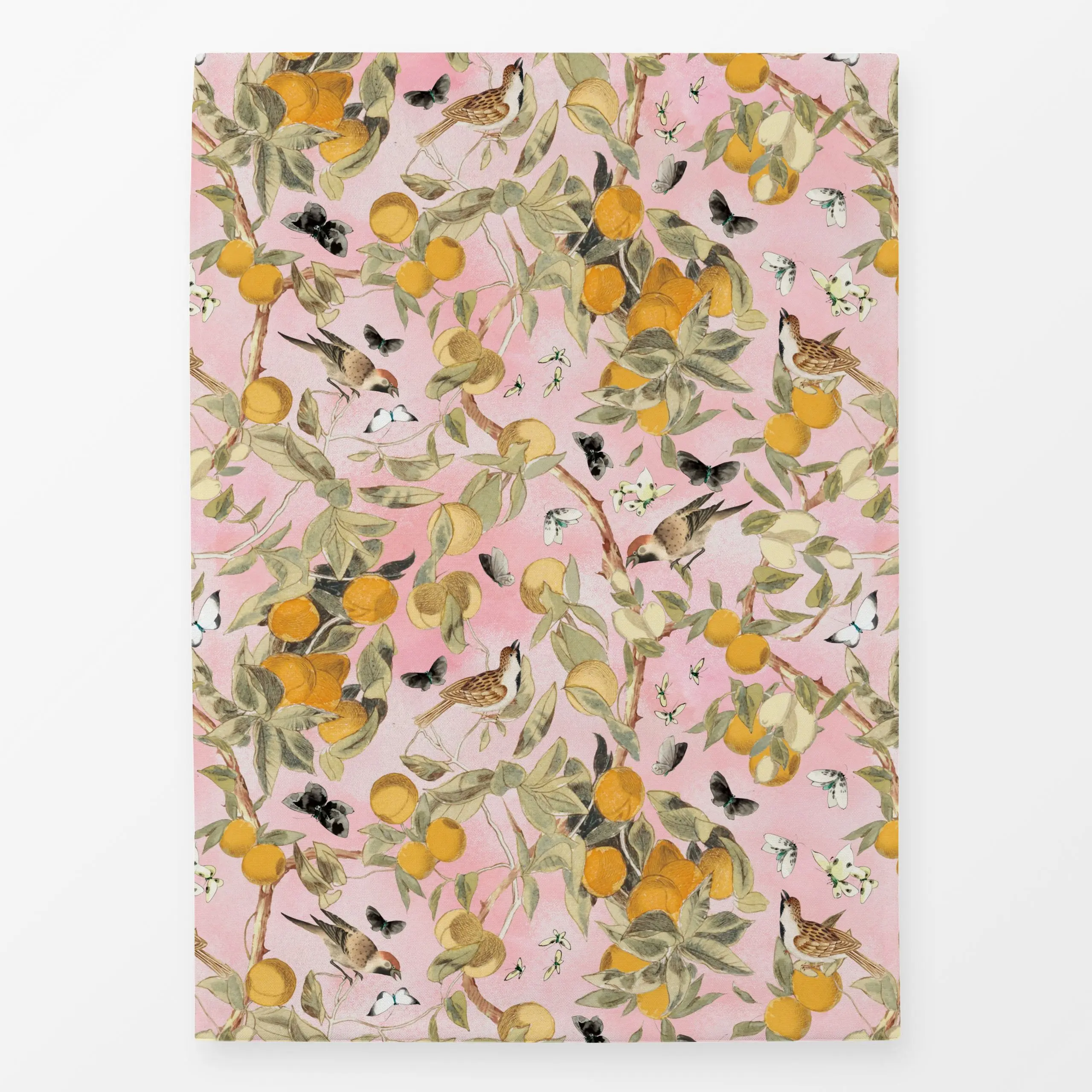 Geschirrtücher Vögel und Orangen Chinoiserie - Tiere, Pflanzen & Botanik, Retro & Vintage - von „Uta Naumann"; Muster, Vogel...