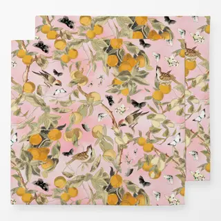 Servietten Vögel und Orangen Chinoiserie
