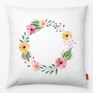 Kissen Floral Watercolor Wreath