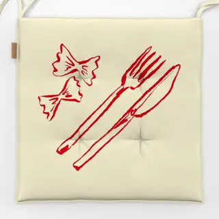 Sitzkissen Italian Aperitivo Cutlery Red