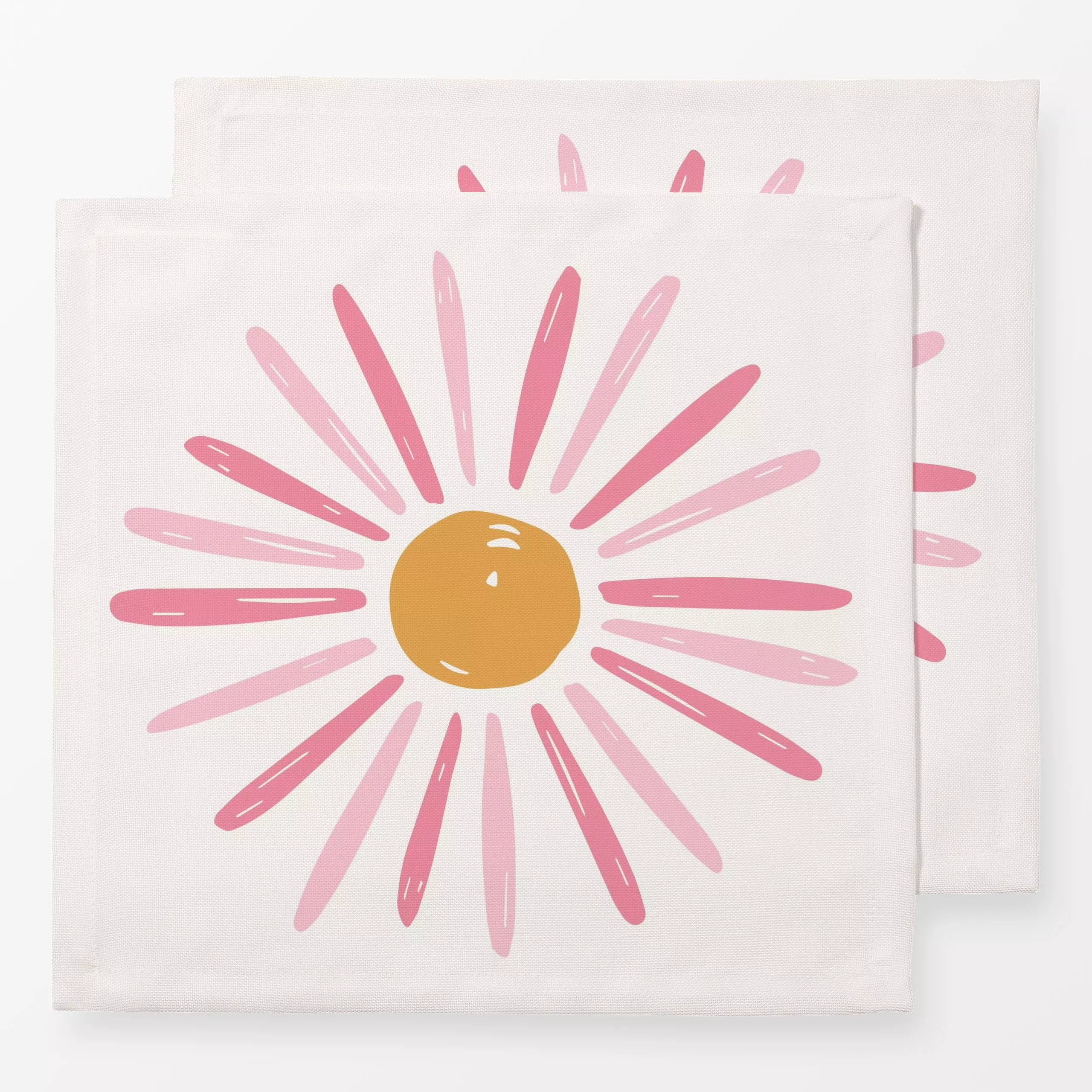 Servietten Summer Floral panel - Blumen & Florales, Sommer - von „Kathrin Woo"; abstrakt, Blumen, Sommerblumen, modern, vers...