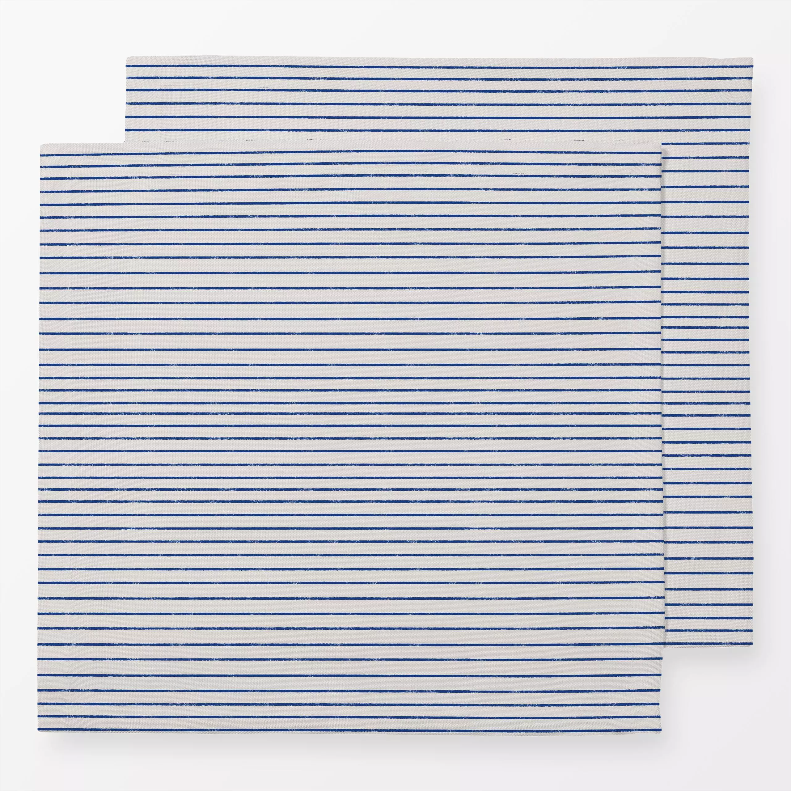 Servietten Streifen Blau - Symbole & Muster - von „textilwerk x hejmelig"; Streifen, beige, blau, hejmelig, heimelig