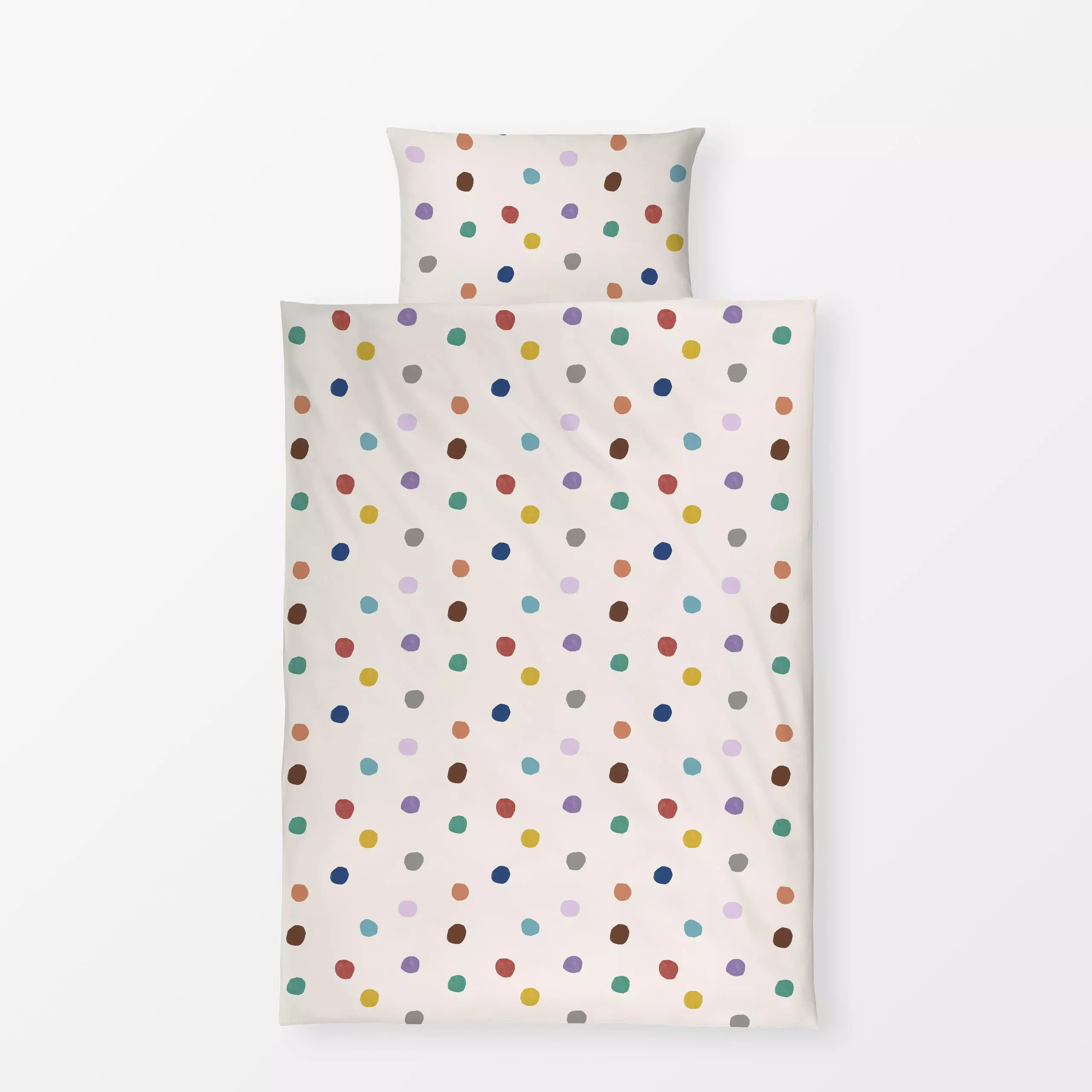 Bettwäsche Power Dots colorful - Symbole & Muster - von „Jana Driver"; Kinder, Punkte, Dots, Kinderzimmer, Lustig, gepunktet...