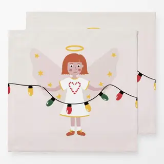 Servietten Weihnachtsengel Wendekissen