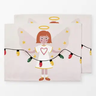 Tischset Weihnachtsengel Wendekissen