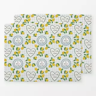 Tischset Picknick mit Zitronen