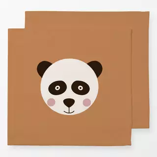 Servietten Panda boho braun