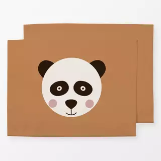 Tischset Panda boho braun