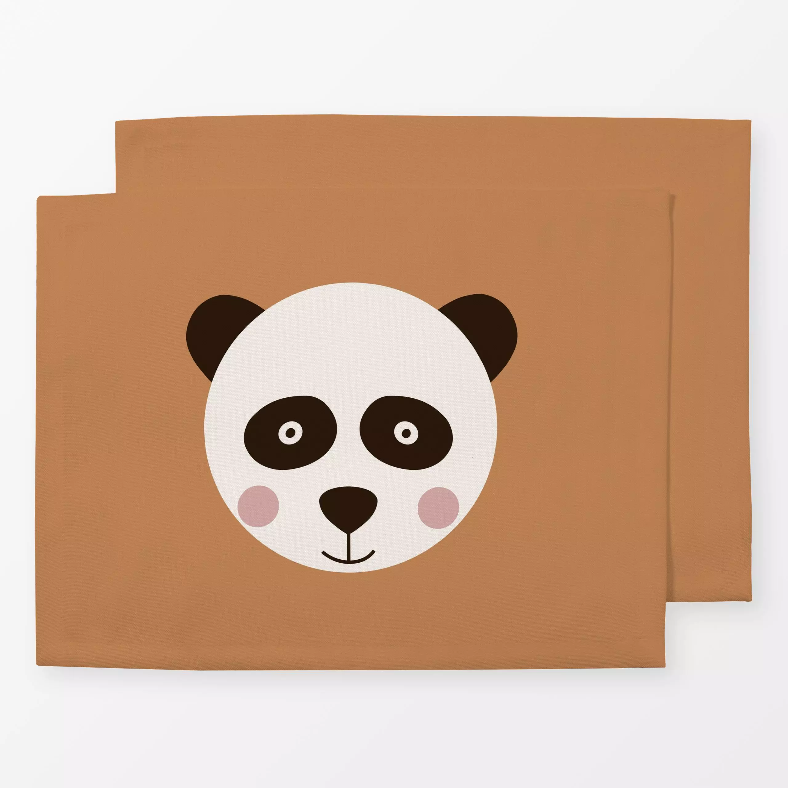 Tischset Panda boho braun - Kinderzimmer & Motive für Kinder, Tiere - von „Kathrin Woo"; boho, Kinder, Panda, Tiere, niedlic...