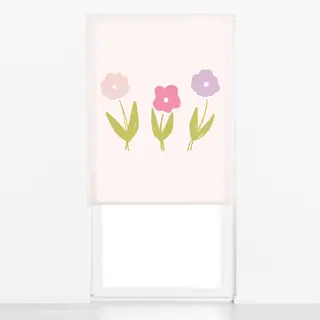 Raffrollo Blumen Flowers Motiv Bunt