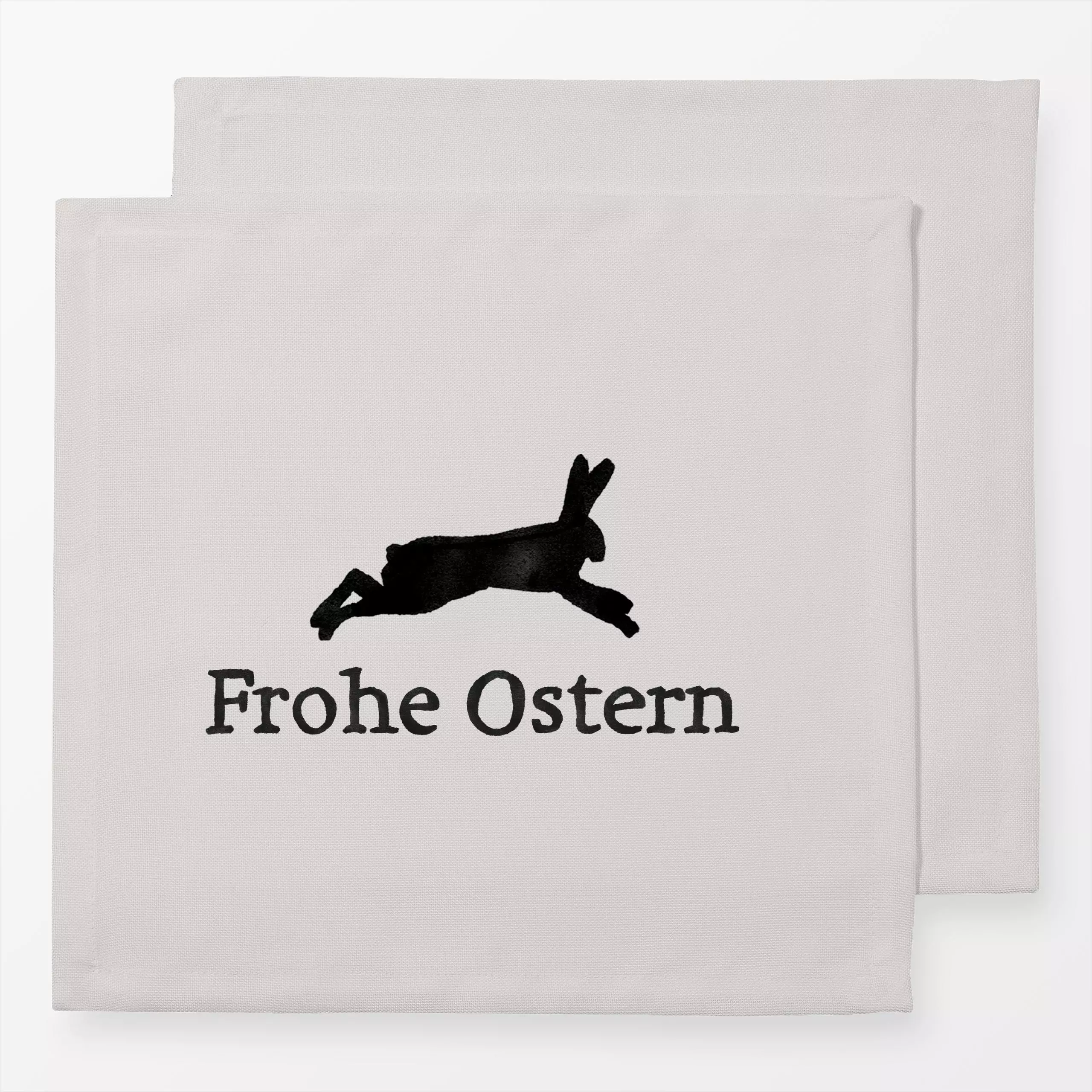 Servietten Oster Gruss Hase - Frühling, Tiere, Sprüche & Schriftzüge - von „Jana Driver"; schwarz, beige, Ostern, Osterhase,...