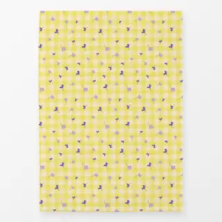 Geschirrtücher Vichy gelb Krokusse Muster