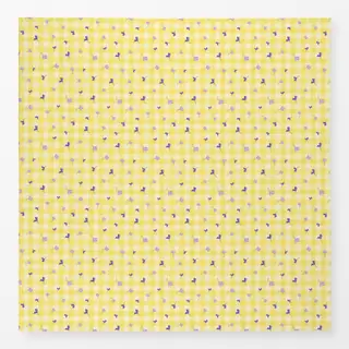 Tischdecke Vichy gelb Krokusse Muster