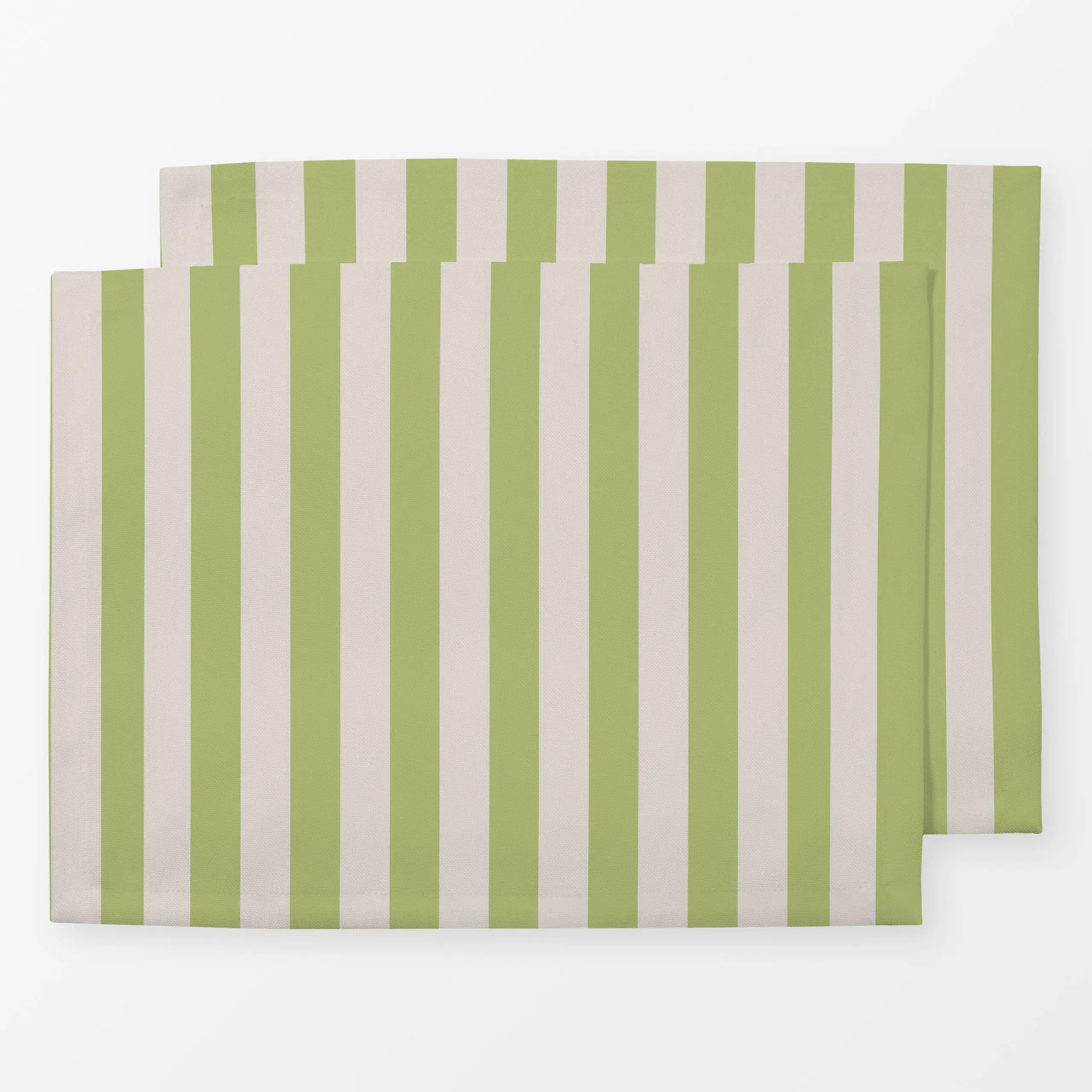 Tischset Hellgrüne Streifen Auf Beige - Frühling, Symbole & Muster - von „Alisa Knöß"; Ostern, Balkon, Gartendeko, Gartendek...