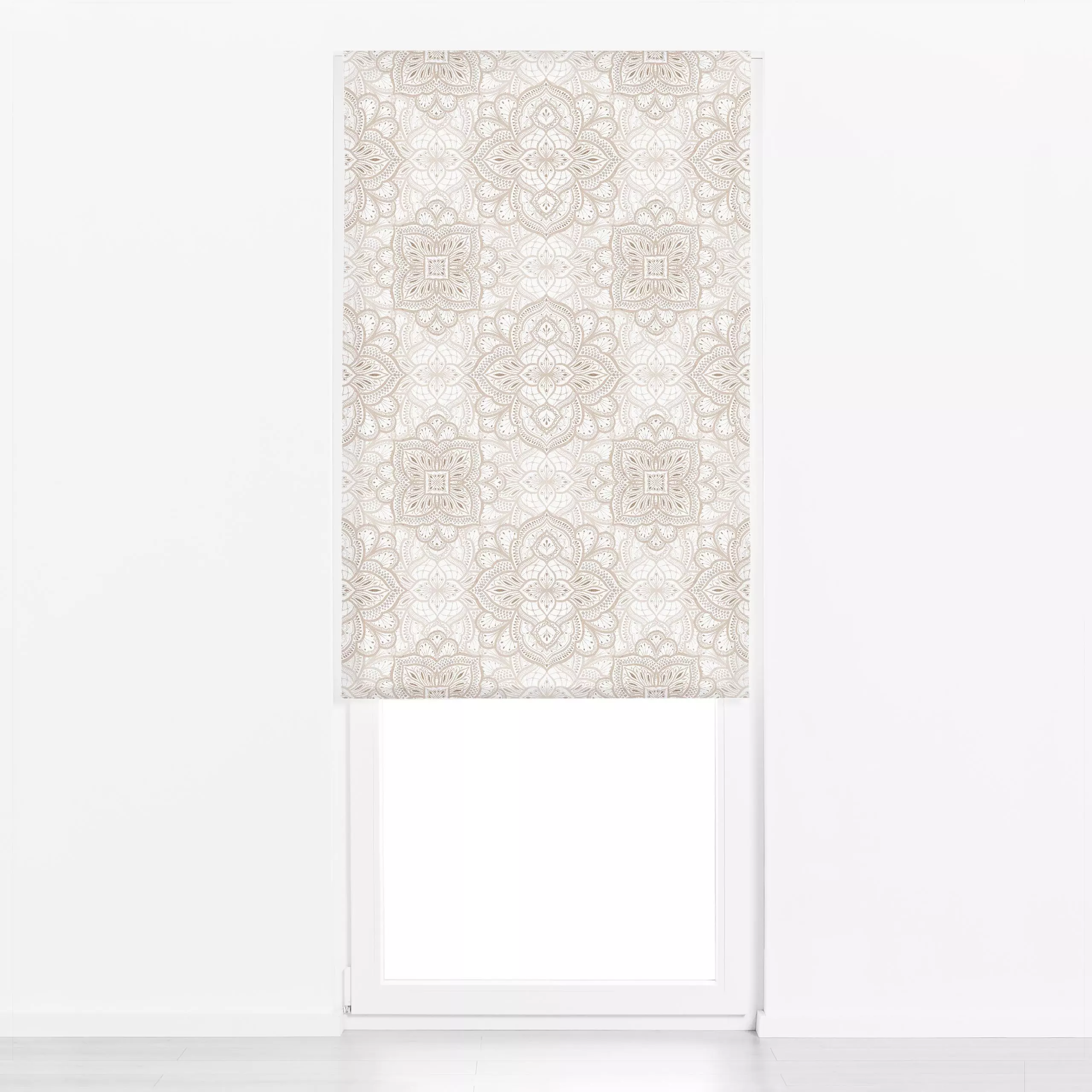 Raffrollo Beige boho Marrakesh Fliese 2 - Symbole & Muster, Retro & Vintage - von „Bloomery Decor"; marrakesch, boho, Geomet...