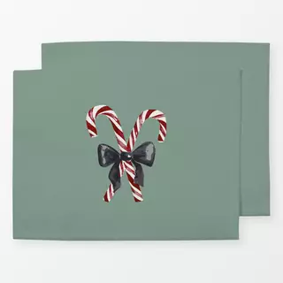 Tischset Zuckerstangen granite green