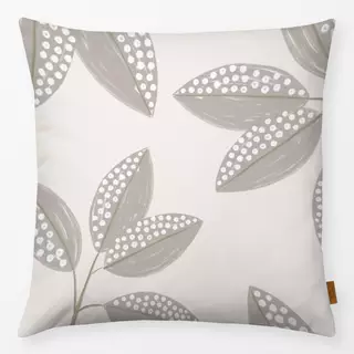 Kissen Allover Leaf grau