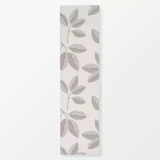 Tischläufer Allover Leaf grau