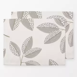 Tischset Allover Leaf grau