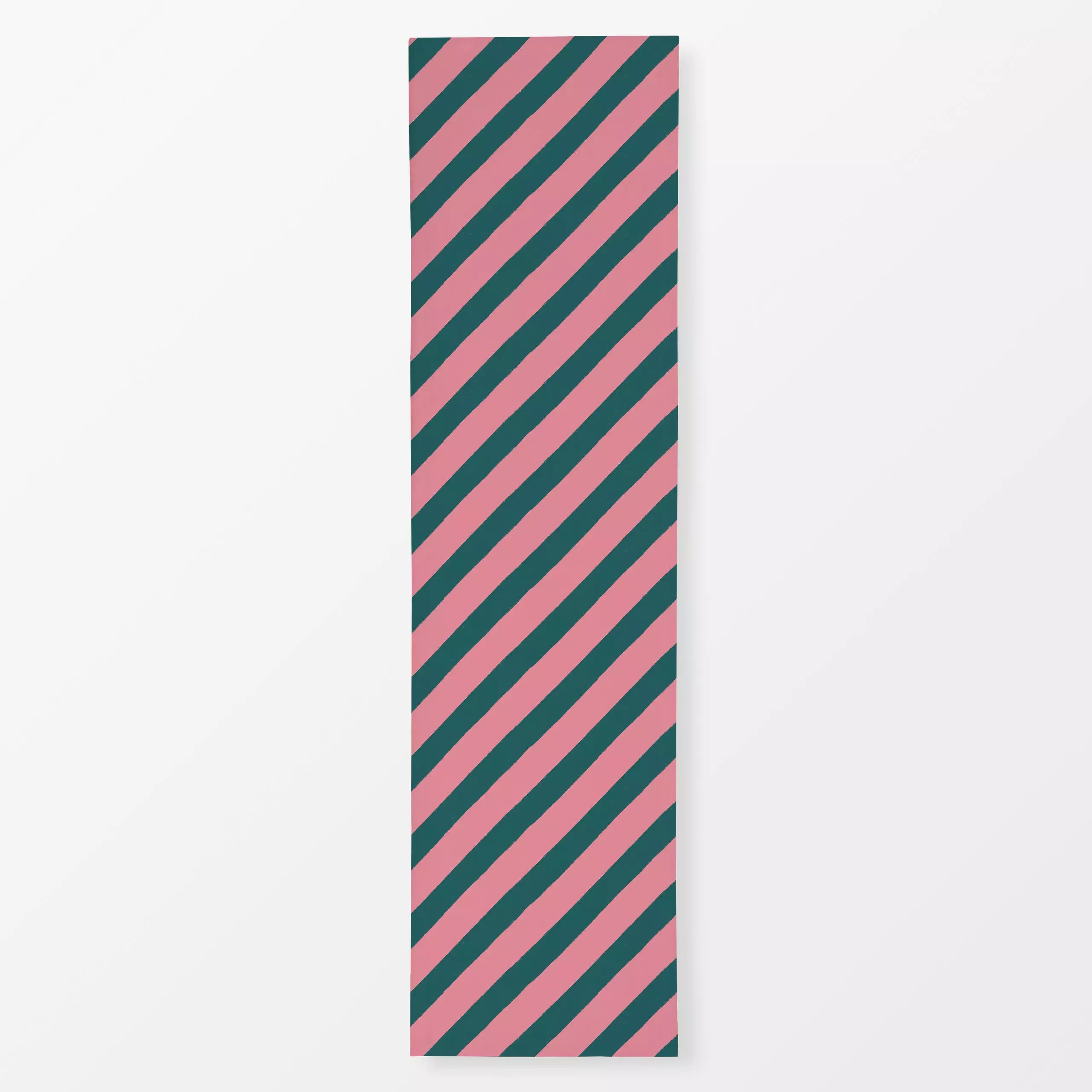 Tischläufer Streifen diagonal Pink & Grün, gemustert, fürs Kinderzimmer, von Maren Gross