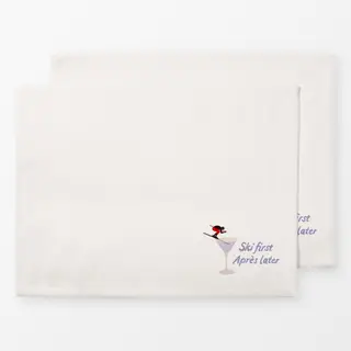 Tischset Ski First Aprés Later