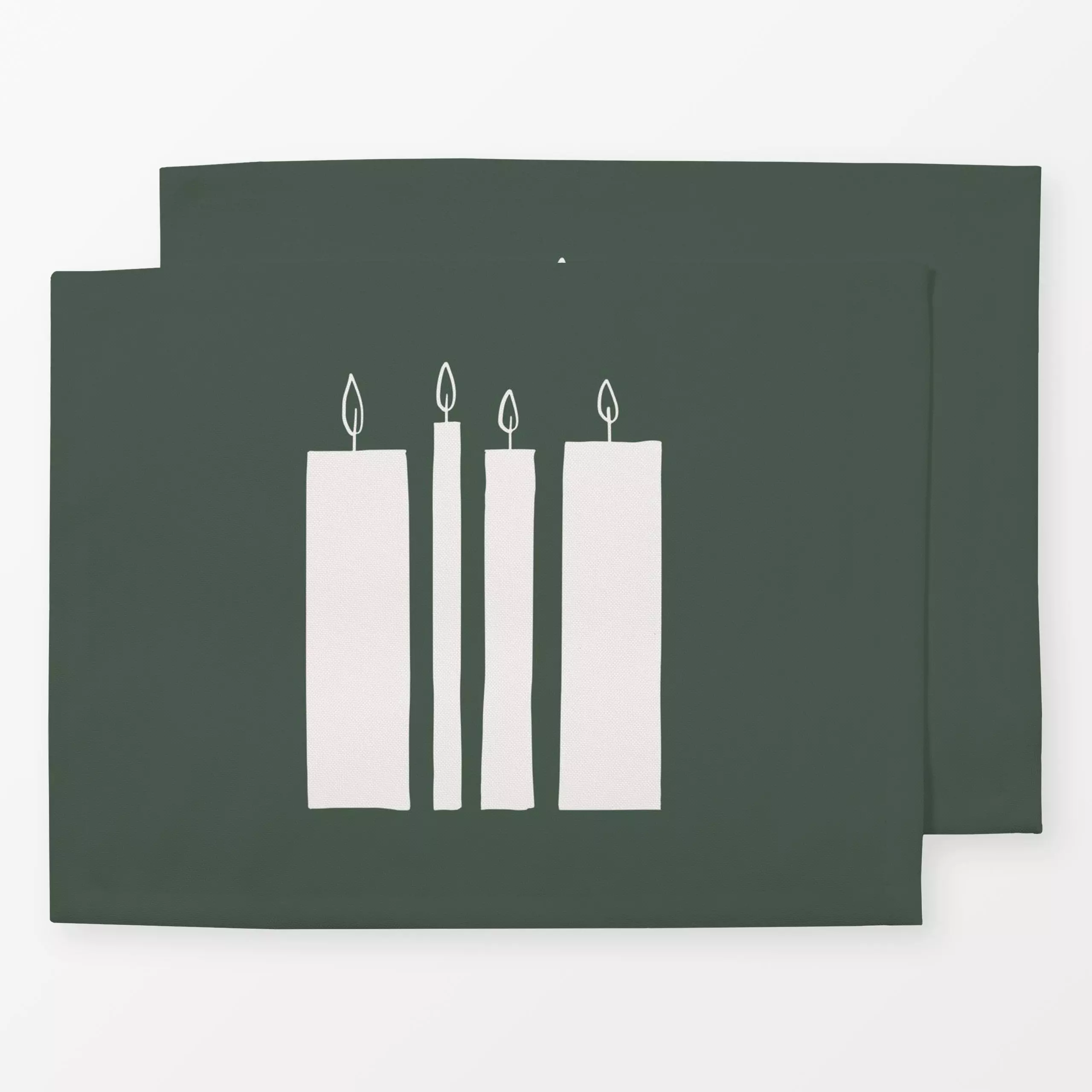 Tischset Kerzen Advent Grün Beige - Weihnachten, Anlässe - von „Kruth Design"; Weihnachten, weihnachtlich, Weihnachtsdeko, k...