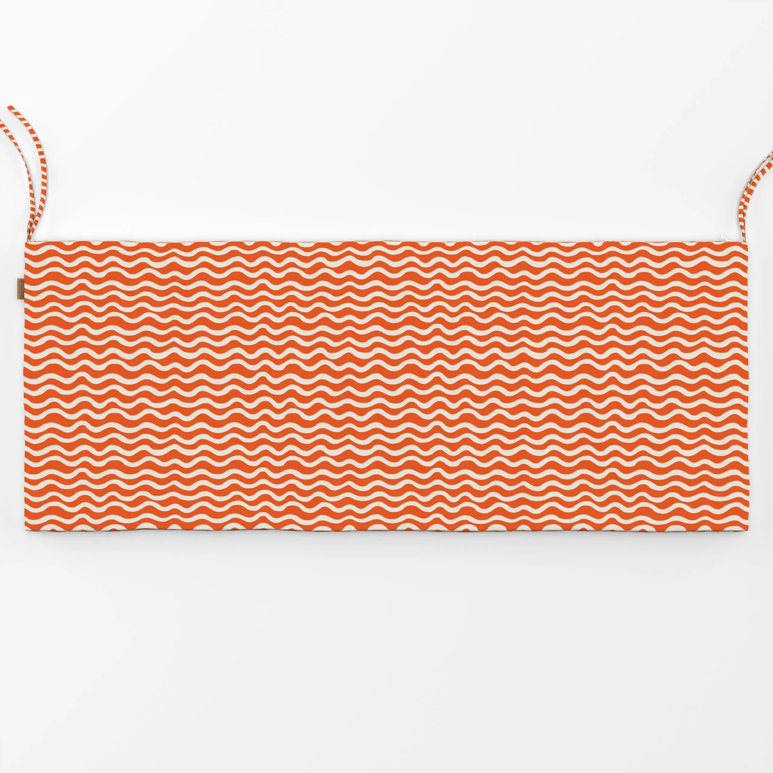 Bankauflage Abstract Waves orange - Sommer, Symbole & Muster - von „Karen Menzenbach"; Meer, Strand, Orange, Sommer, Urlaub,...
