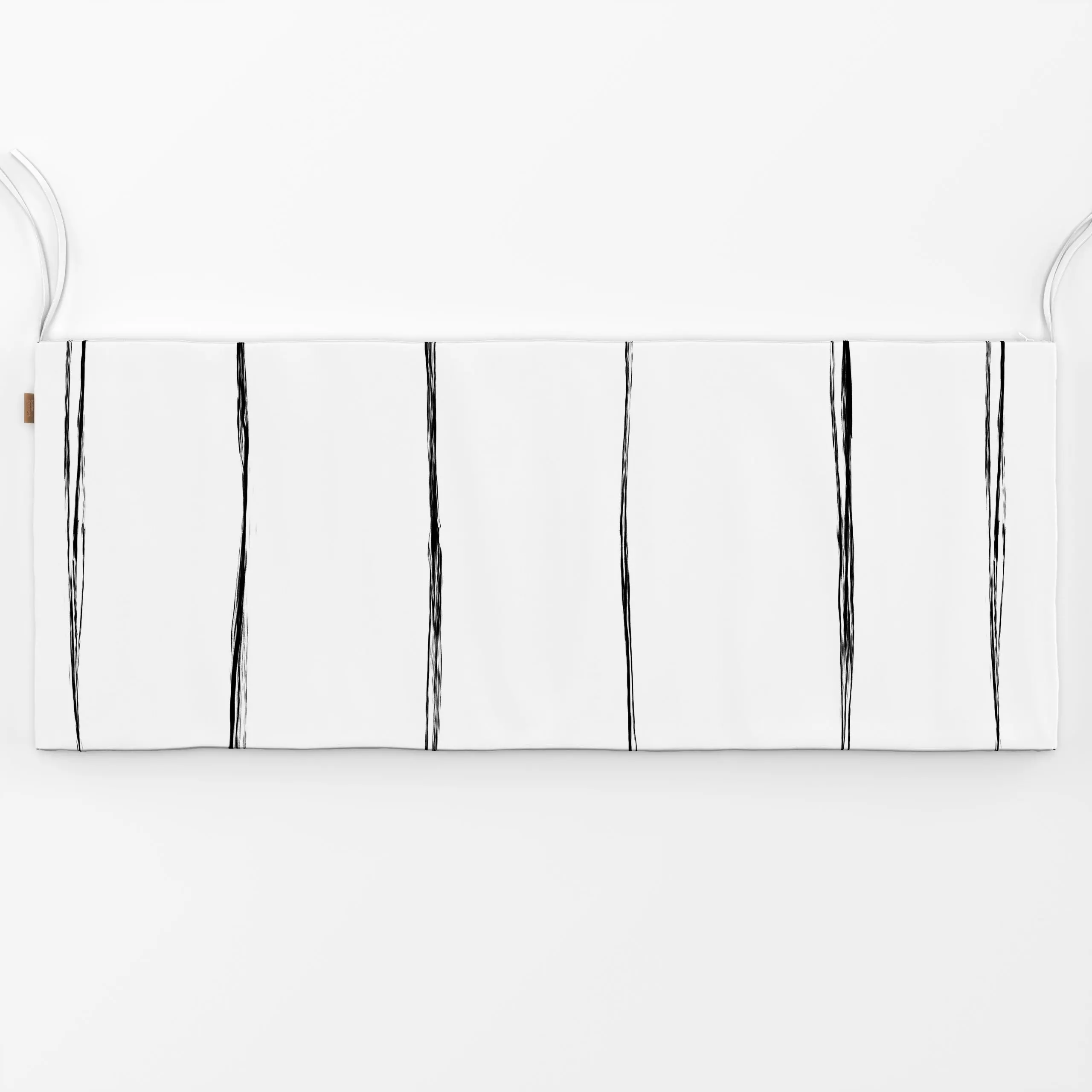 Bankauflage Streifenstriche - Symbole & Muster - von „Lena Lackmann"; schwarz, Pinsel, abstrakt, Pinselstrich, Streifen, Geo...