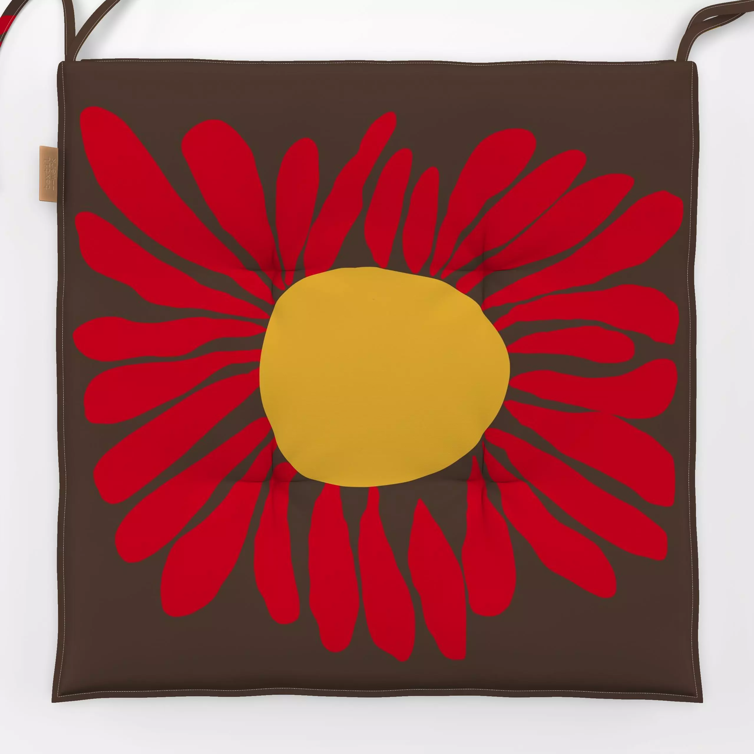 Sitzkissen Moderne Sonnenblume No2 - Herbst, Symbole & Muster - von „Ursula Tücks"; Kissen, modern, sonnenblumen, Herbst, br...