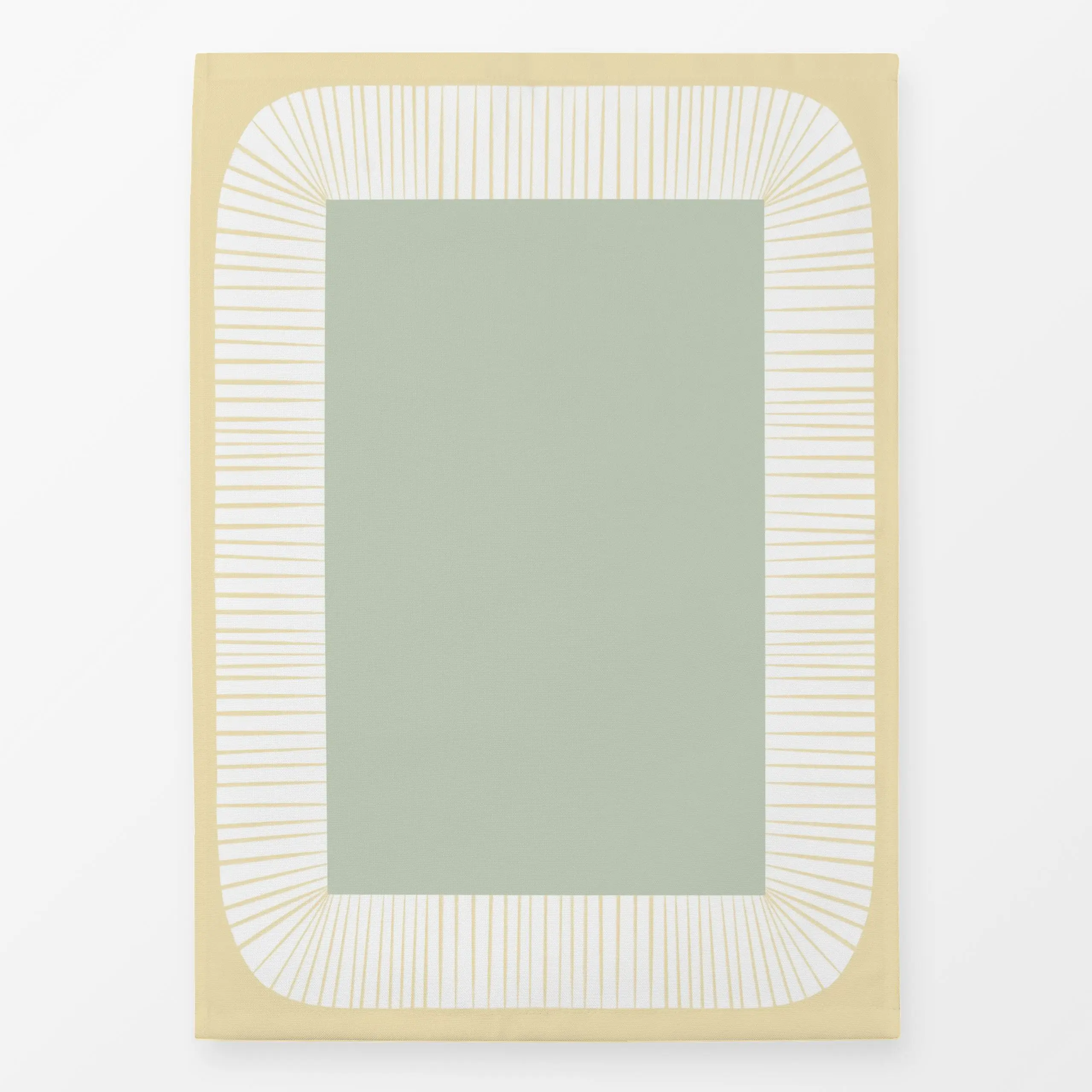 Geschirrtücher Bogenrahmen Gelb Mint - Symbole & Muster - von „Sophie Augustin Illustration"; Streifen, gestreift, tischdeko...