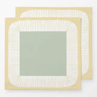 Servietten Bogenrahmen Gelb Mint