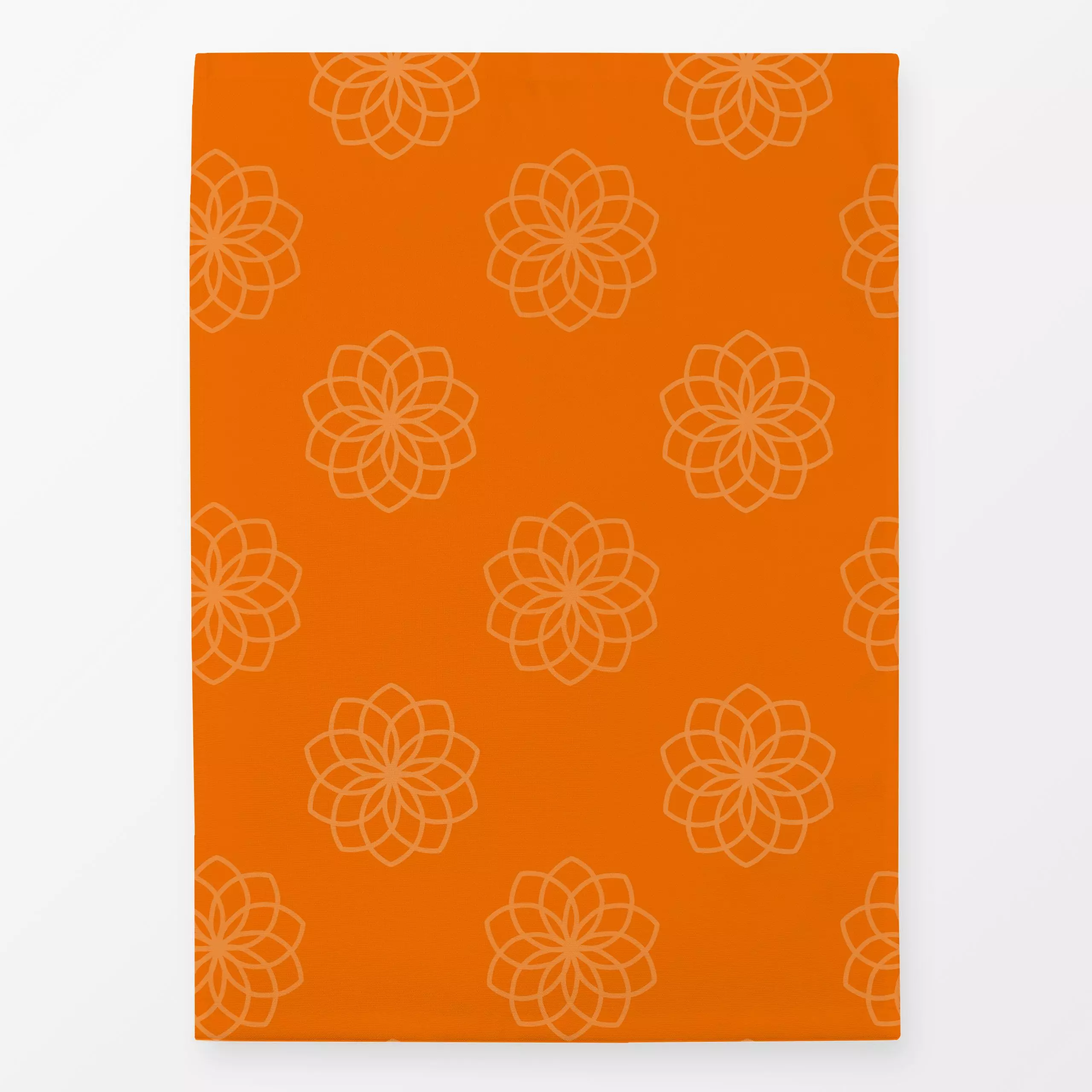 Geschirrtücher Traumfaenger Blume orange - Symbole & Muster - von „Julia Reyelt"; minimal, Blumen, Sonnenaufgang, Sonne, Hom...