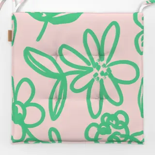 Sitzkissen Blumen rosa grün
