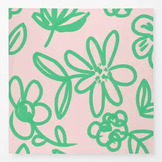 Tischdecke Blumen rosa grün