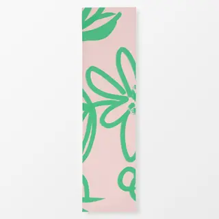 Tischläufer Blumen rosa grün