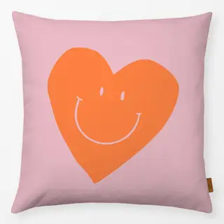 Kissen Smile Heart Rosa