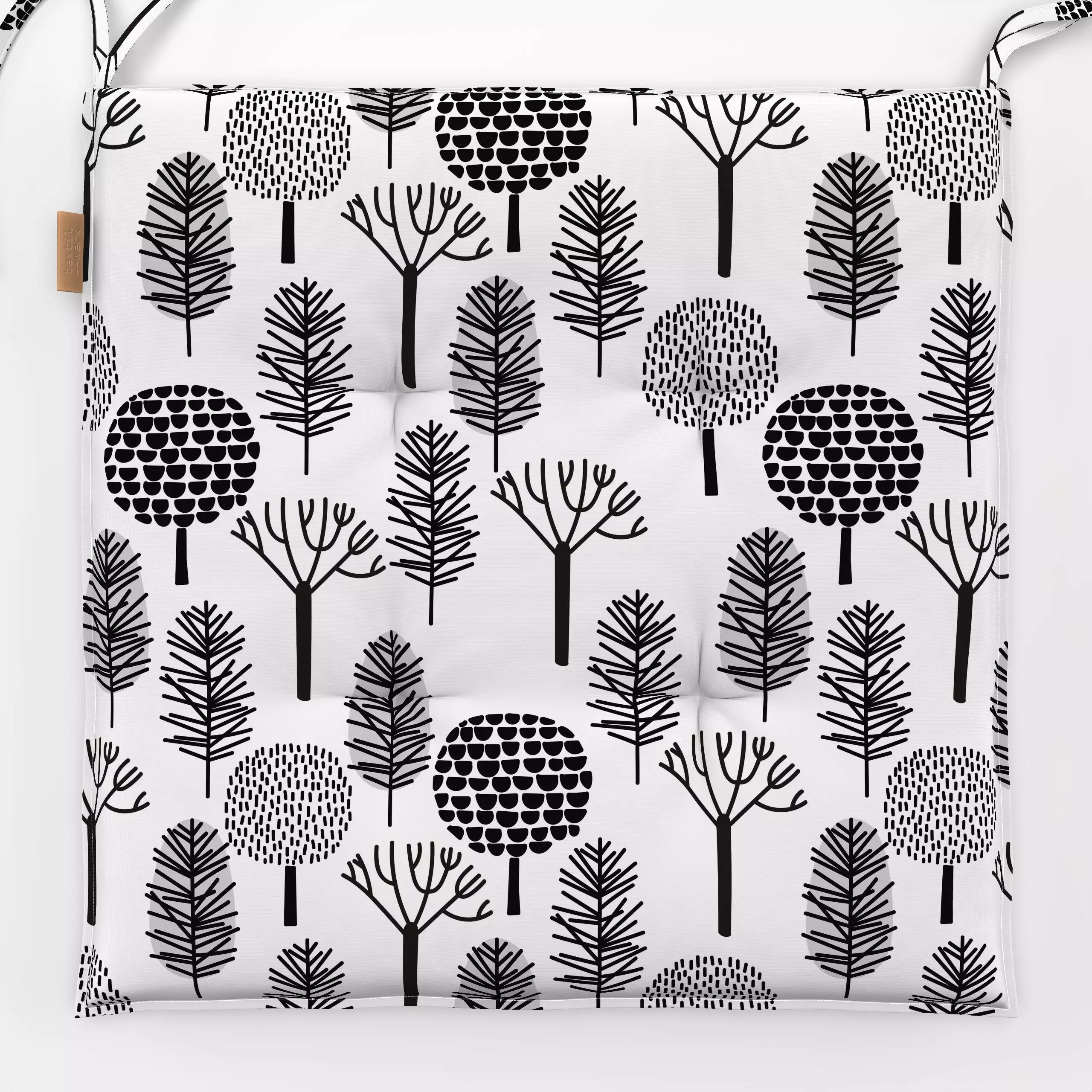 Sitzkissen Herbstwald - Blumen & Florales, Herbst - von „Uta Naumann"; Natur, skandinavisch, Bäume, Wald, Hygge, Baum, Herbs...