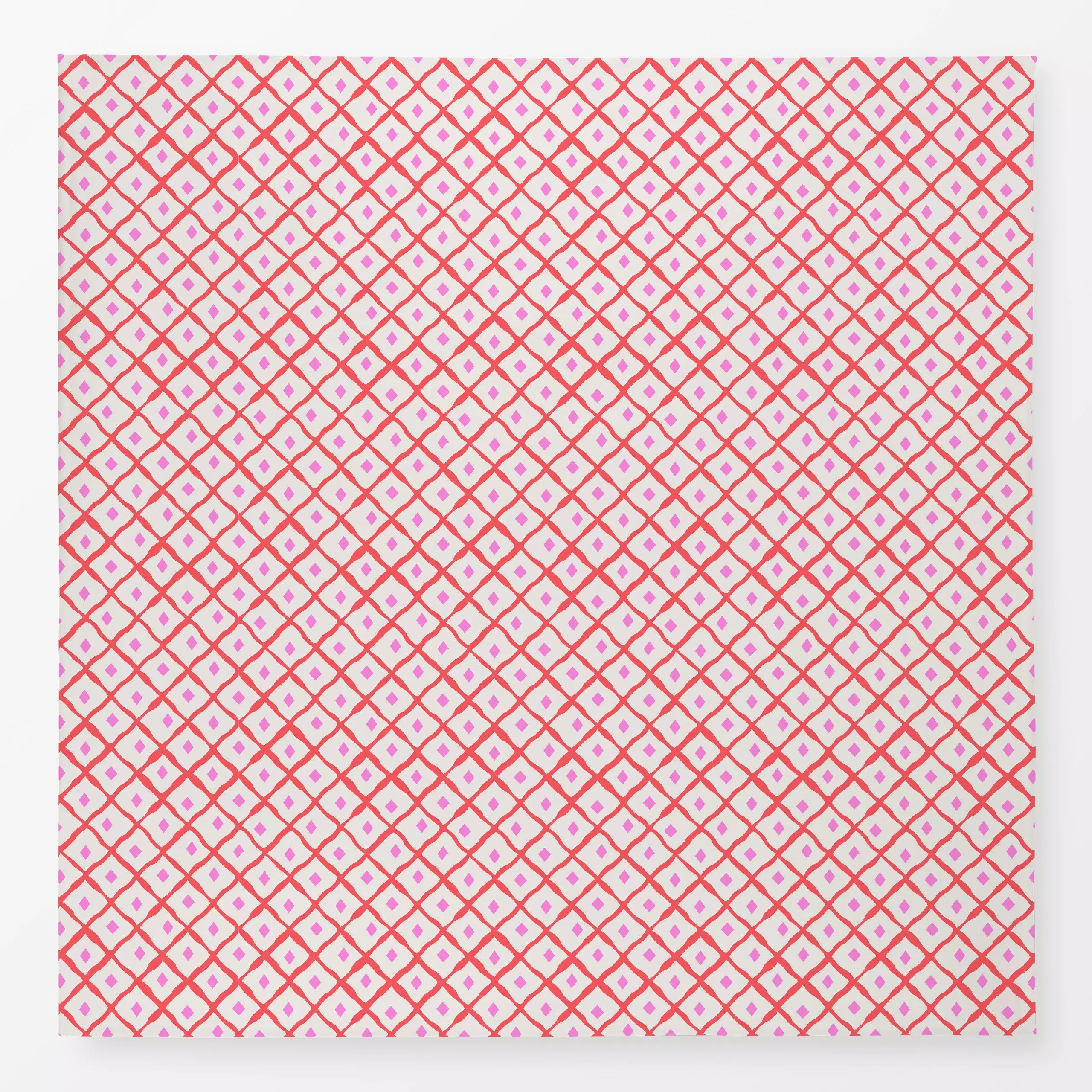 Tischdecke Cool Boho Mesh Pattern red - Sommer, Symbole & Muster - von „Karen Menzenbach"; Muster, Sommer, pink, rot, bunt, ...