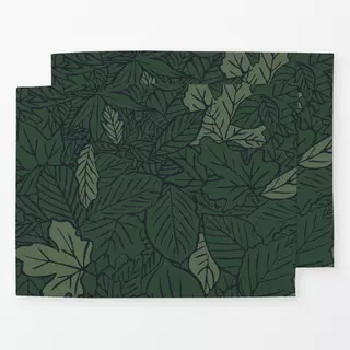 Tischset Rain of Leaves verde