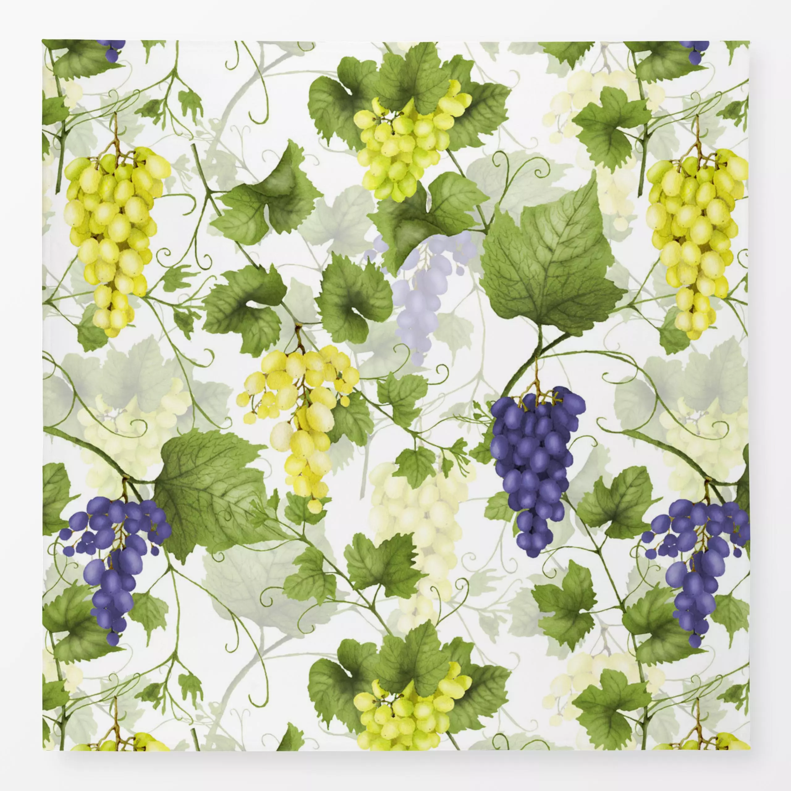 Tischdecke Eine gute Ernte - Wein - Herbst - von „Uta Naumann"; Obst, boho, Wasserfarben, Blätter, Beeren, Wein, Hygge, flor...