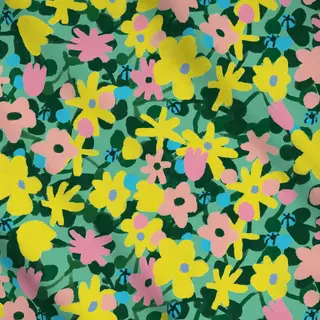 Meterware Muster Blumen Blumenwiese