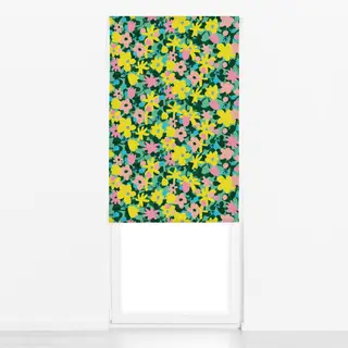 Raffrollo Muster Blumen Blumenwiese