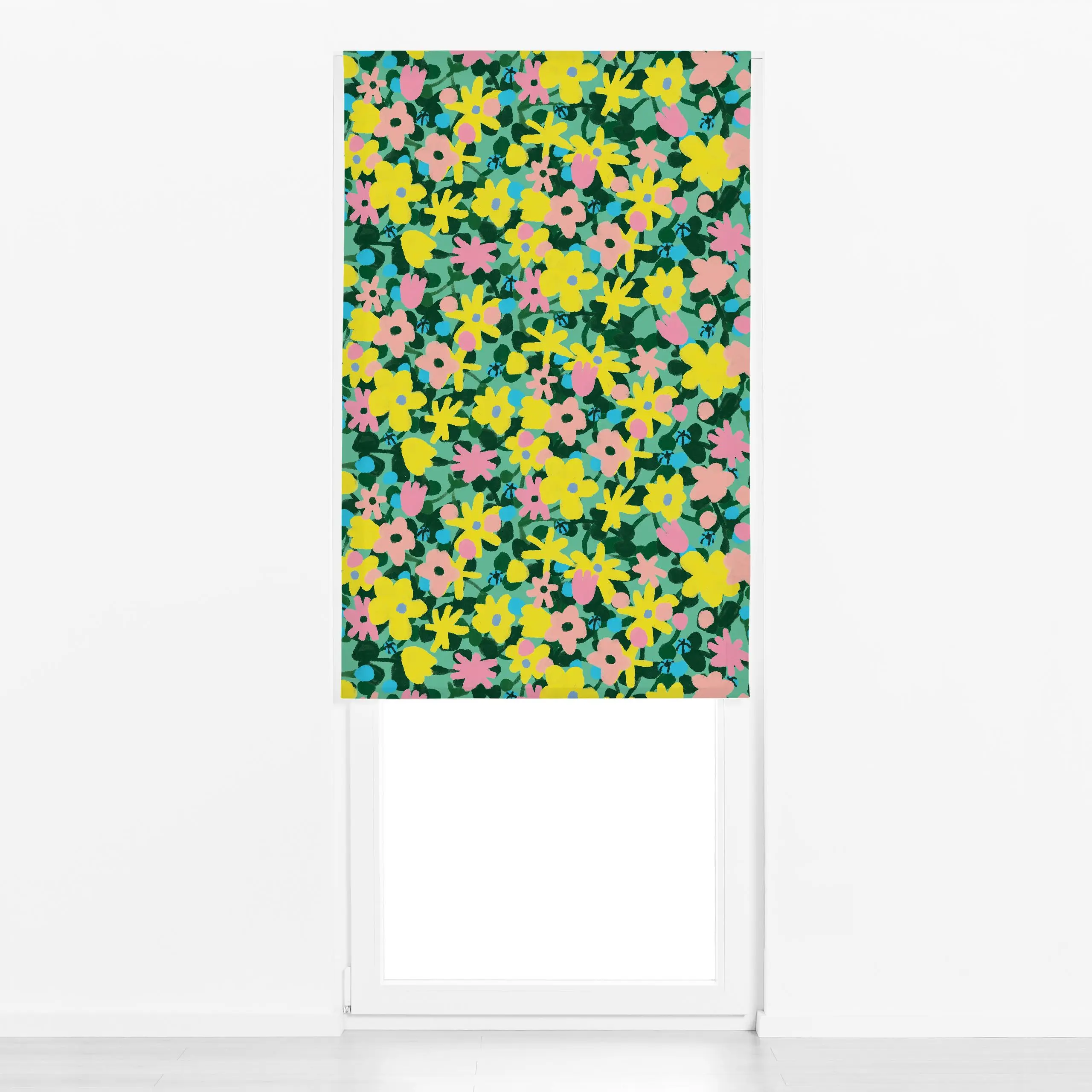 Raffrollo Muster Blumen Blumenwiese - Blumen & Florales, Symbole & Muster, Pflanzen & Botanik - von „Au Contraire"; Muster, ...