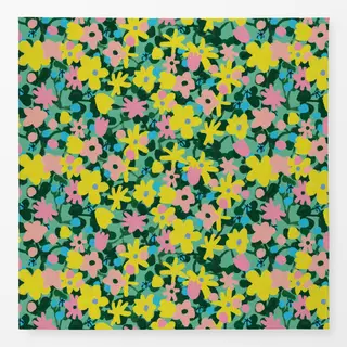 Tischdecke Muster Blumen Blumenwiese