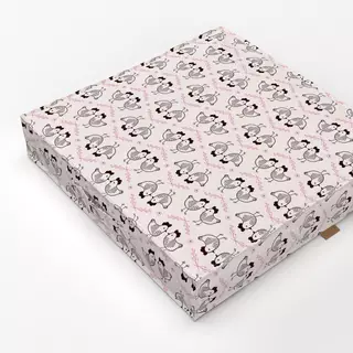 Bodenkissen Cute Chicken pink charcoal