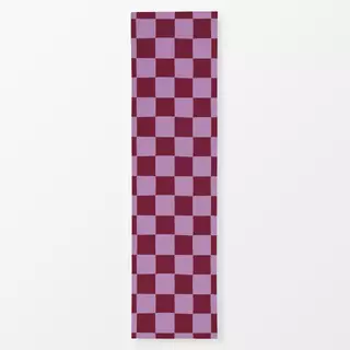 Tischläufer Schachbrett rot flieder