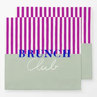 Servietten Brunch Club Burgundy Mint
