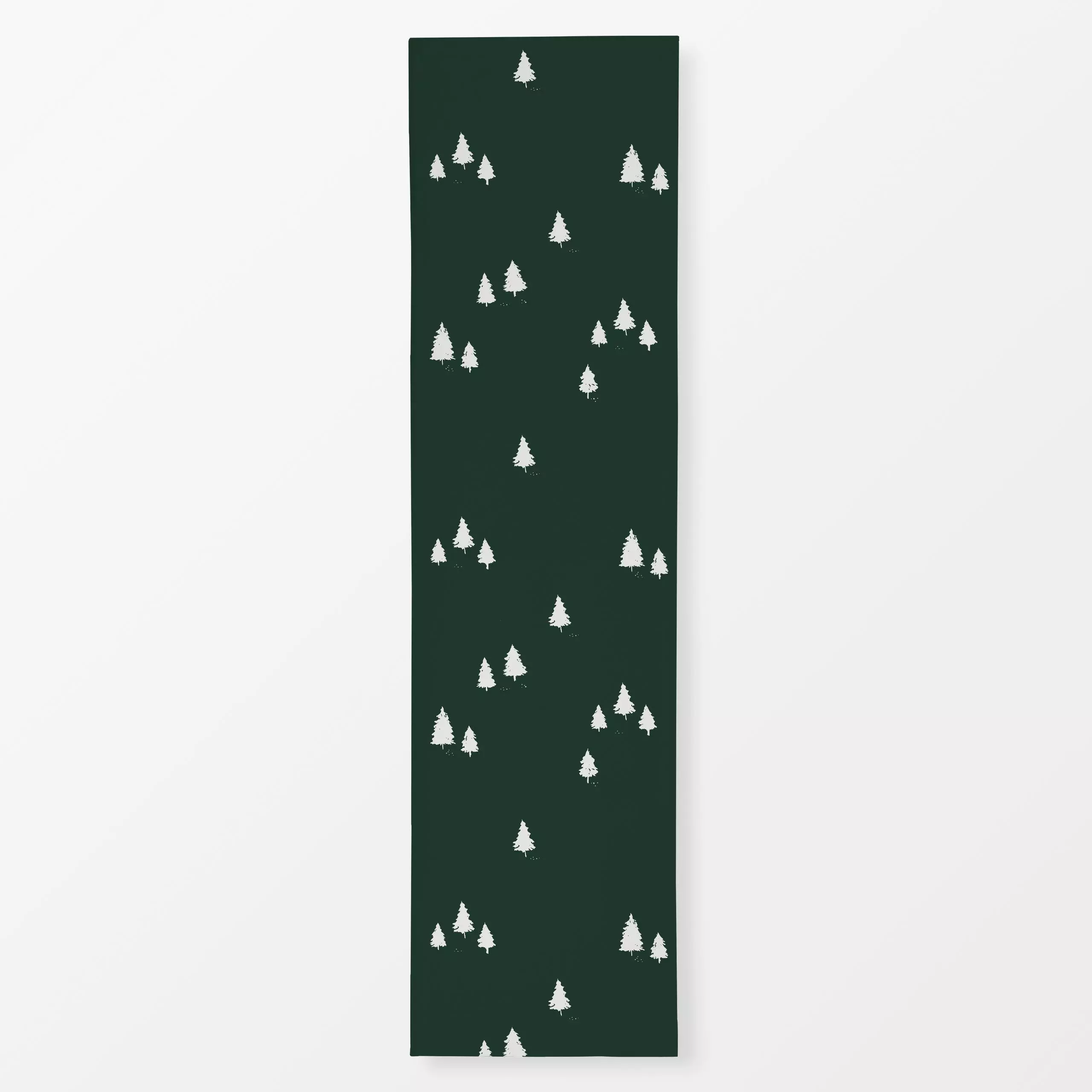 Tischläufer Wintertrees tannengrün - Natur & Landschaft, Weihnachten, Winter - von „Katrin Graff"; Tanne, Wald, Tannenbaum, ...