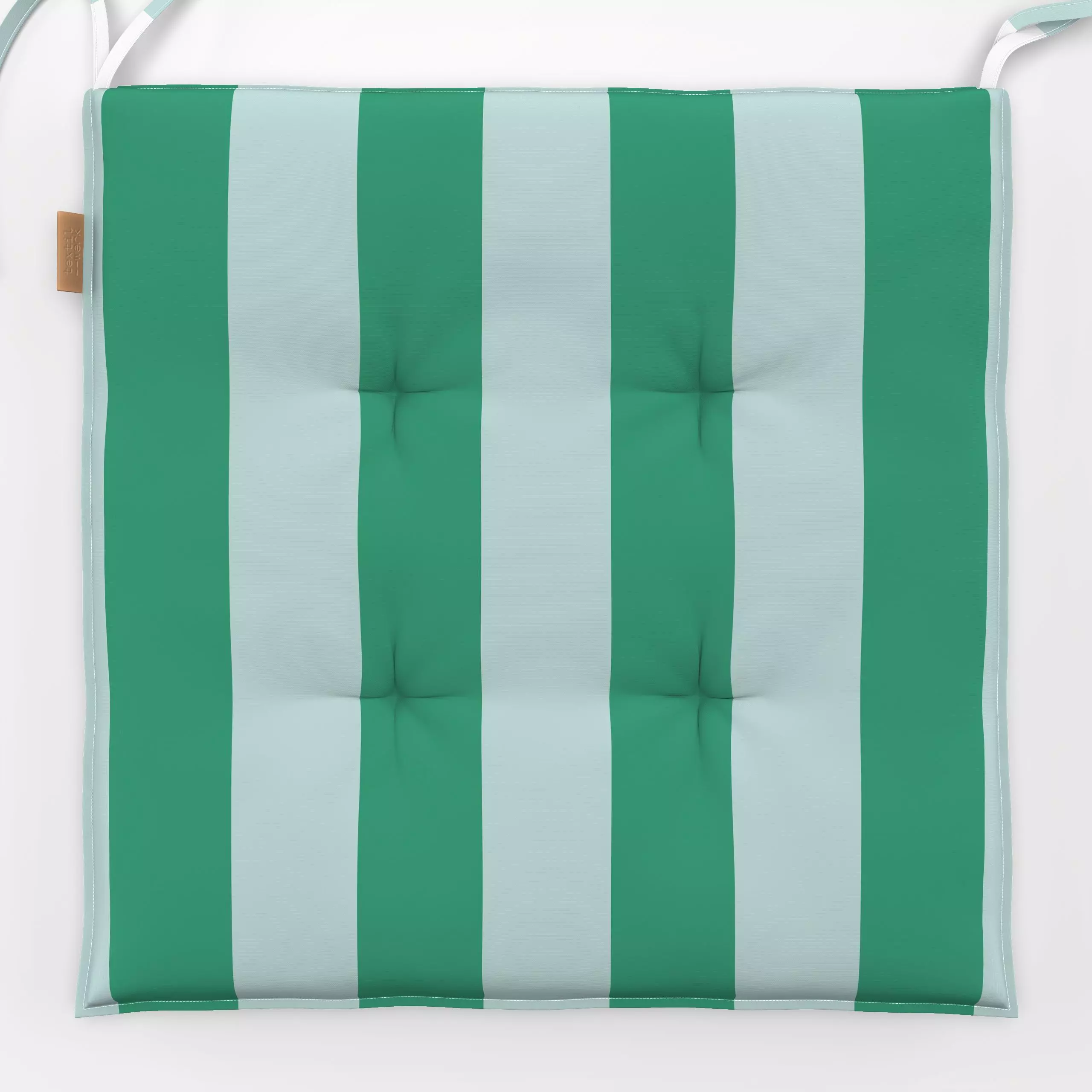 Sitzkissen cabana stripes - grun - Sommer, Symbole & Muster - von „Vivian Hasenclever"; Streifen, Sommer, outdoor, Italien, ...